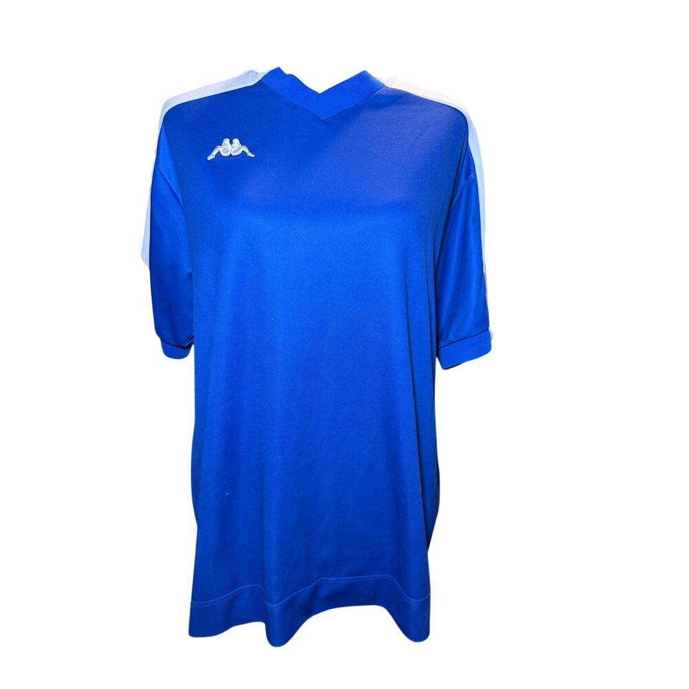 Kappa Blue Soccer Jersey #14, Training Performance Athletic Y2K, Medium